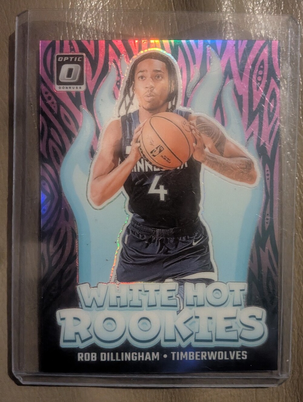Rob Dillingham Panini White Hot Rookies Holographic Basketball Card 1/25
